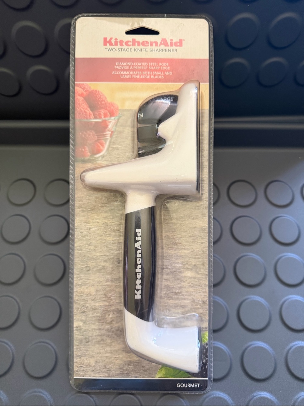KitchenAid Two-Stage Knife Sharpener in White and Black